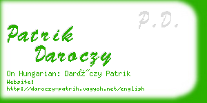 patrik daroczy business card